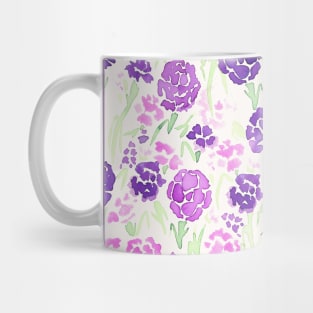 Purple Watercolor Carnation Mug